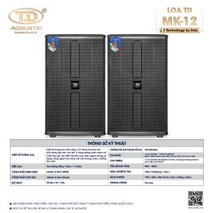 LOA CHUYÊN NGHIỆP TD MK-12 ( DESIGNED BY ITALY)