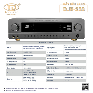 ĐẨY LIỀN VANG TD DJK-23S ( 800W/ kênh) ( Version 2025)