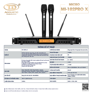 MICRO KHÔNG DÂY TD MI-102PRO X ( BẢN NÂNG CẤP 2026) ( MÀU ĐEN)