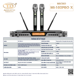 MICRO KHÔNG DÂY TD MI-102PRO X ( BẢN NÂNG CẤP 2026) ( MÀU GHI)