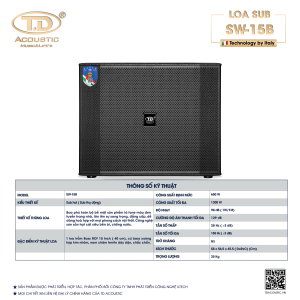 LOA SIÊU TRẦM ( SUB HƠI) TD SW-15B