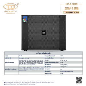 LOA SIÊU TRẦM ( SUB HƠI) TD SW-18B