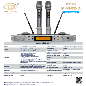 ( NEW 2026) MICRO KHÔNG DÂY CAO CẤP TD M-9PRO